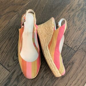 Spring colors open heel espadrilles